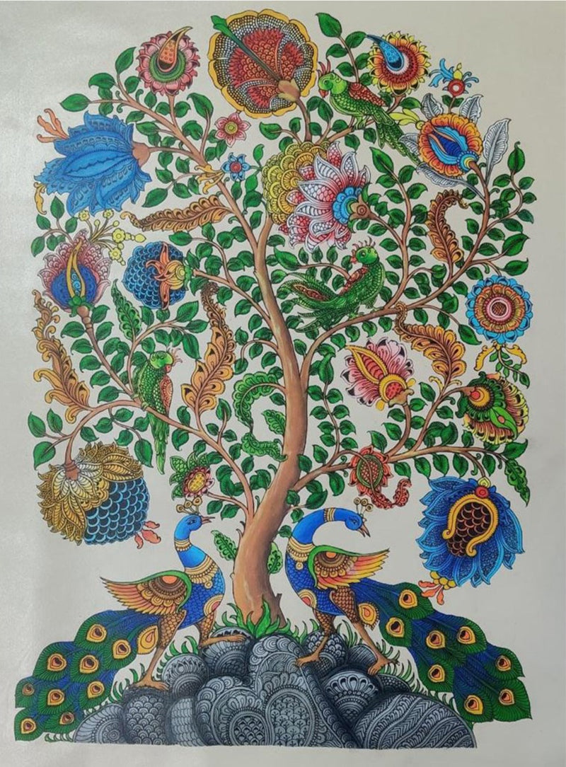 Buy Tree of Life, Kalamkari Painting | Wall Decore – MeMeraki.com