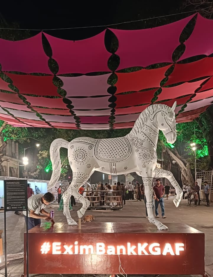 The Shimmering Stallion: Lippan Horse at Kala Ghoda Art Festival