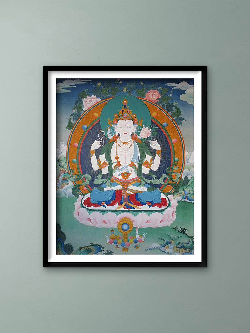 Buy Awalokiteshvara: Thangka Painting by Krishna Tashi Palmo