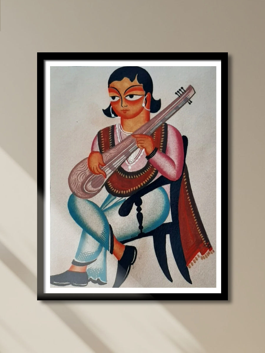 Shop Melodies of Musician: Kalighat Art by Bapi Chitrakar