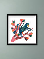 Order Monkey & a Bird In Gond by Kailash Pradhan paintinng