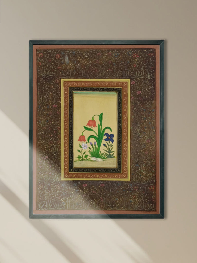 Shop Mughal Blooms in Miniature Painting by Mohan Prajapati