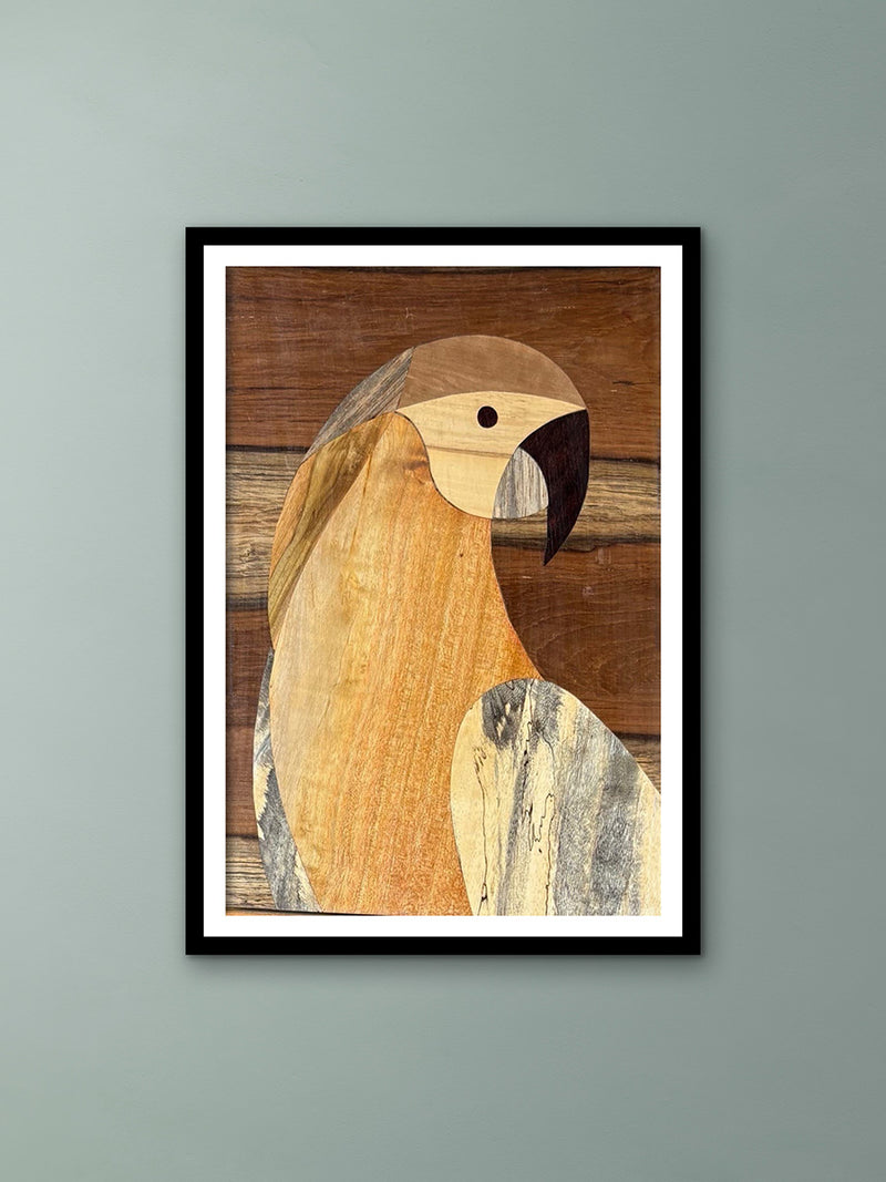 Buy Parrot In Wood Inlay by Mohan Kumar