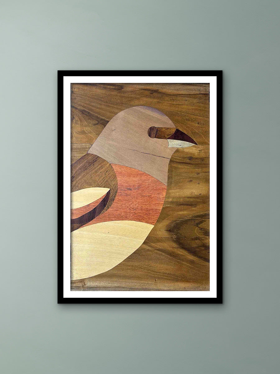 Buy Sparrow in Wood Inlay by Mohan Kumar