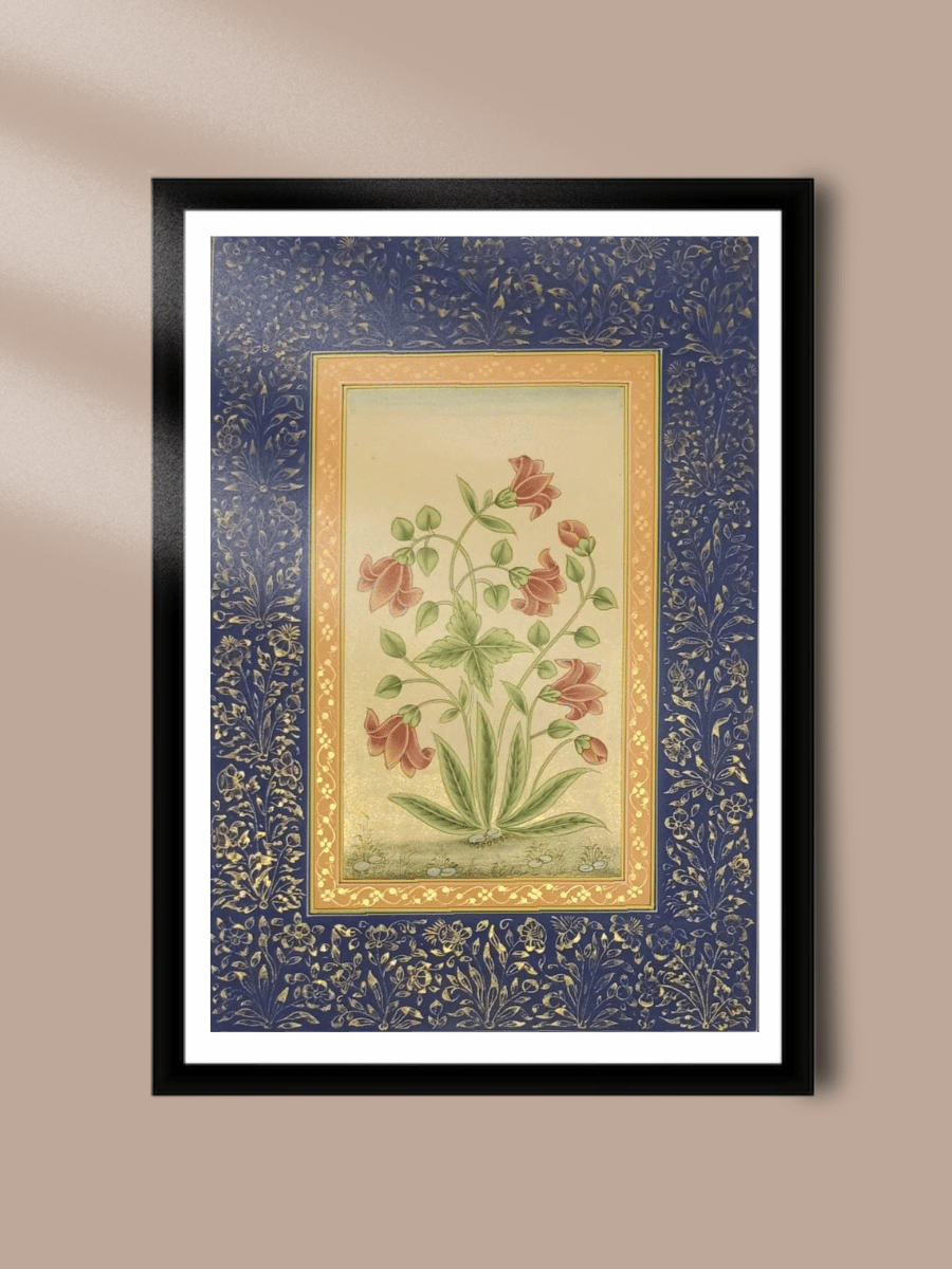 Shop The Mughal Blooms in Miniature Painting by Mohan Prajapati