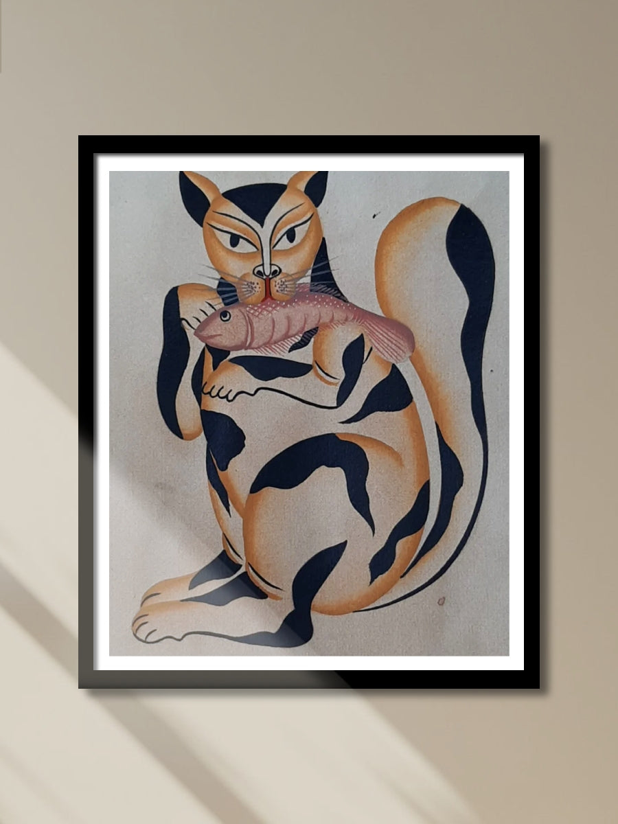 Shop The Mischievous Cat:Kalighat Art by Bapi Chitrakar