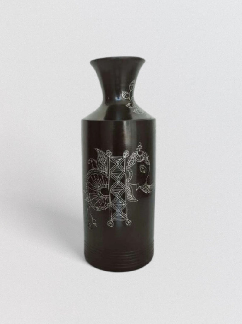 Shop Vase in Black Pottery by Ramjatan Prajapati