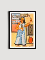 Shop Women listening to music while cooking In kalighat by Uttam chitrakar