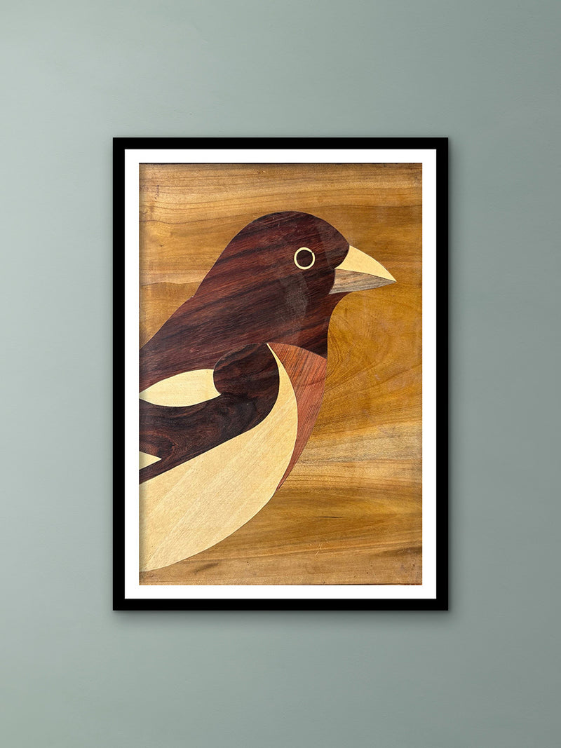 Buy Sparrow in Wood Inlay by Mohan Kumar