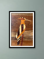 Buy woodpecker Bird In Wood Inlay by Mohan Kumar