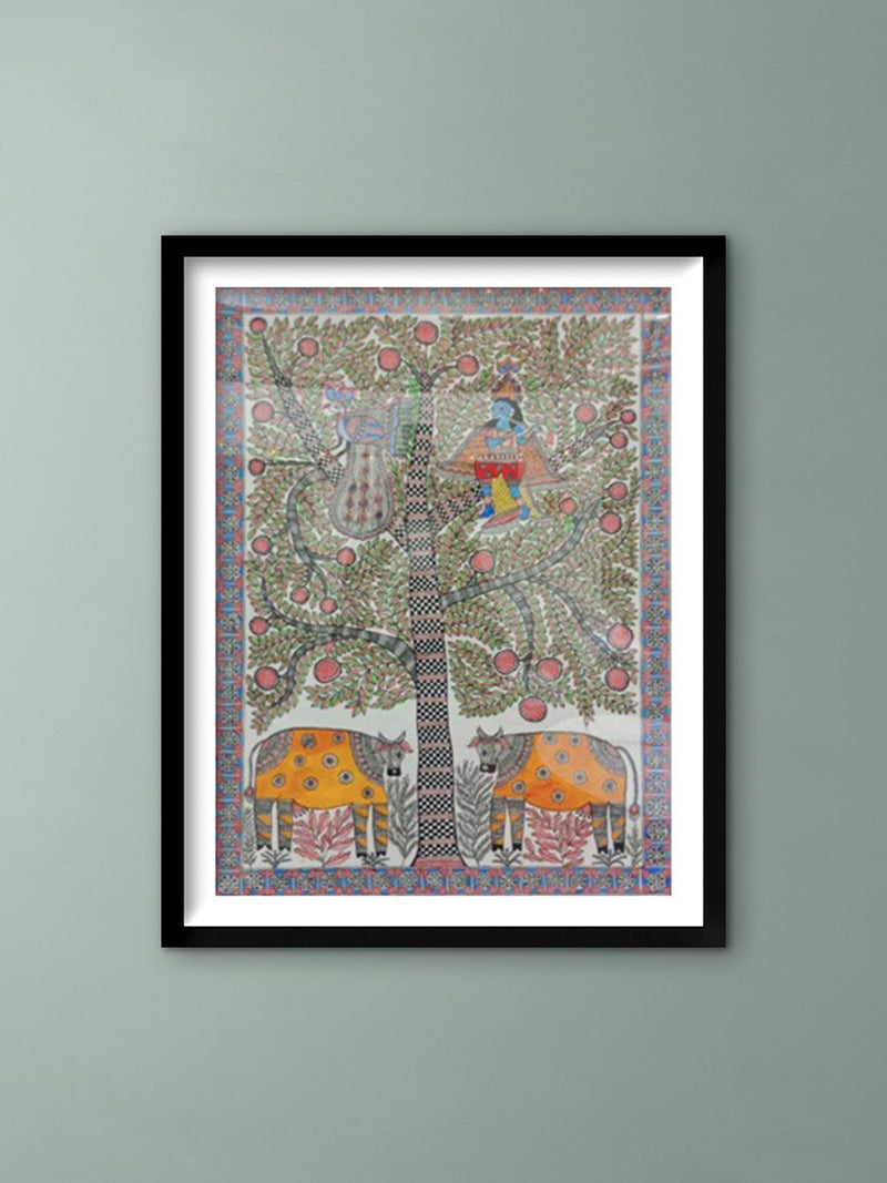 buy Madhubani painting of Krishna by Priti Karn