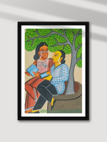 Shop Woman and Man in Kalighat by Uttam Chitrakar