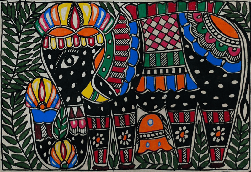 Buy Elephant in Madhubani by Ambika Devi