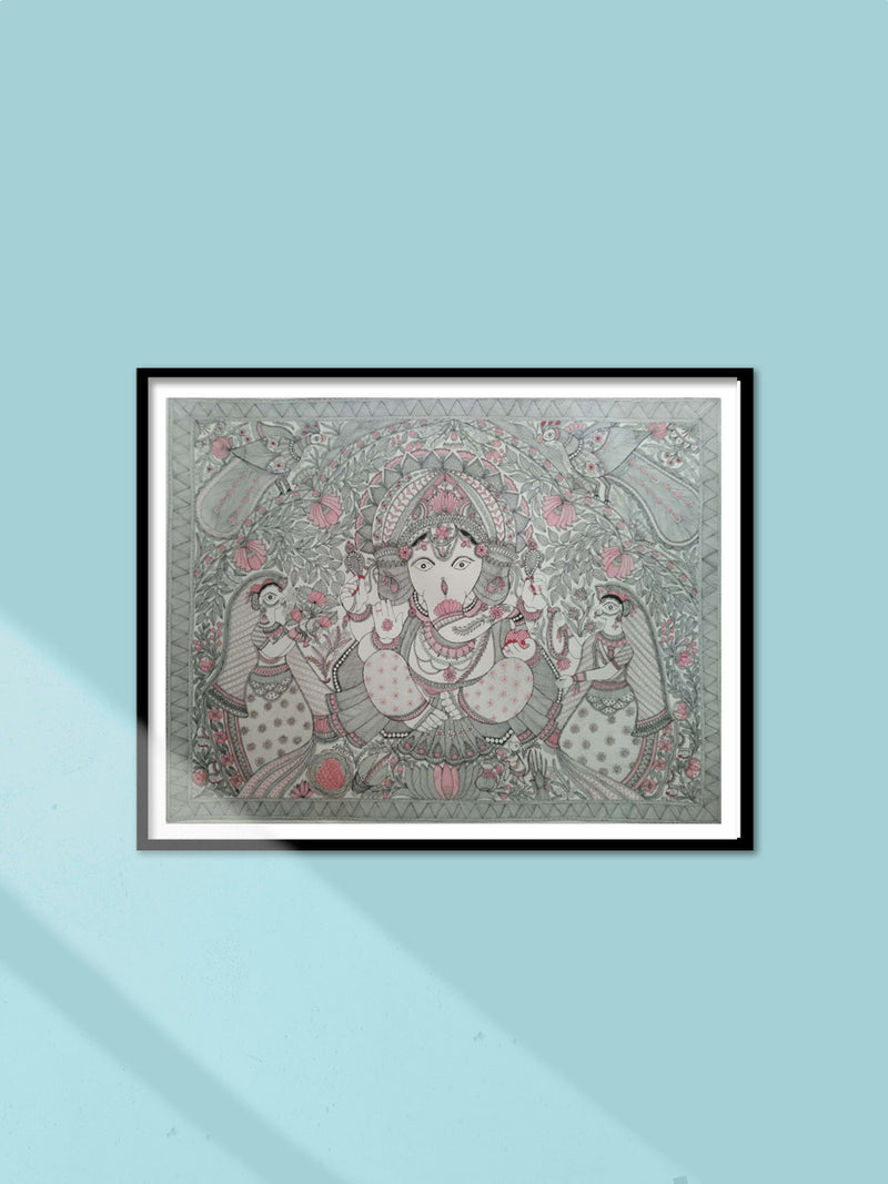 Shop Lord Ganesha with wives in Madhubani by Naina Creation
