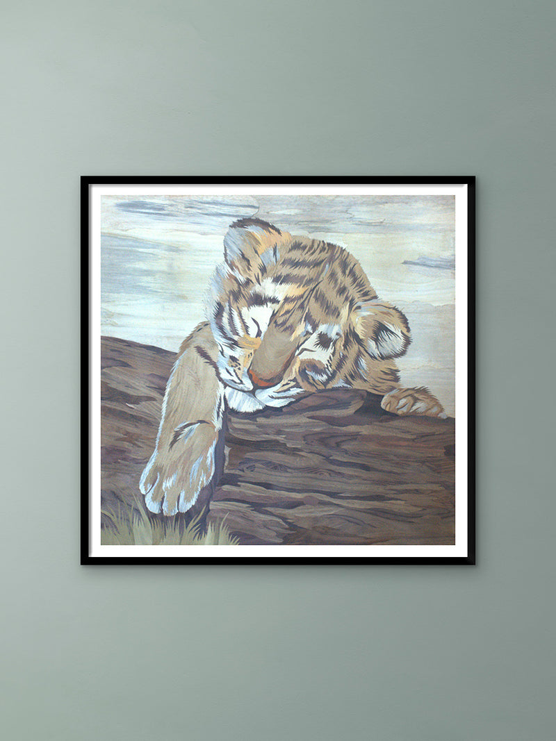 Buy A Cub in Wood Inlay by Mohan Kumar