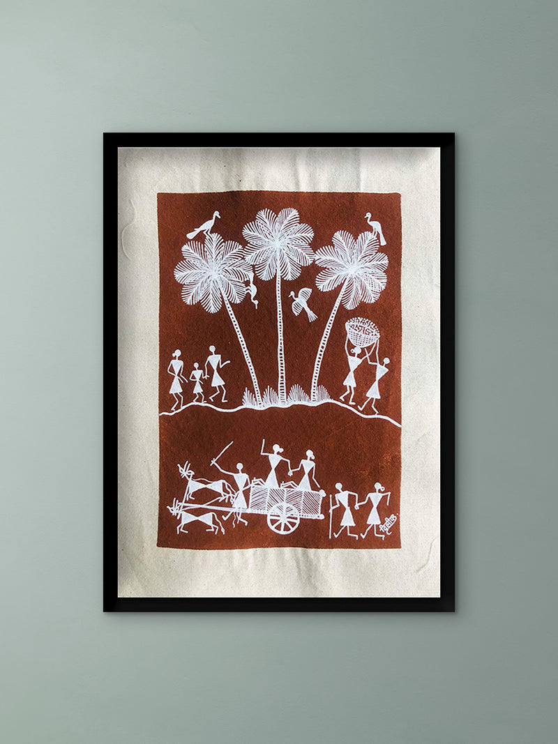 Shop A Rural Landscape, Warli Art by Dilip Bahotha