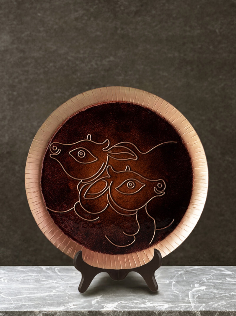 Shop Cow in Copper plate by Baaya