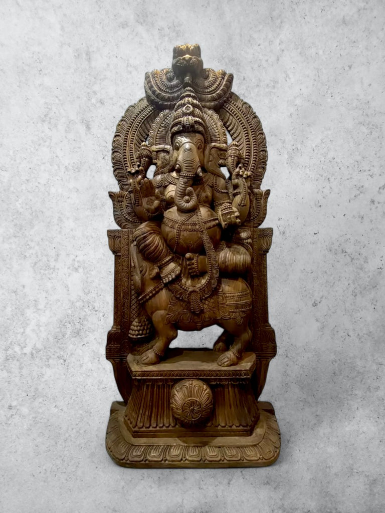 Buy Ganesha in Wood carving by K.P. Dharmaian