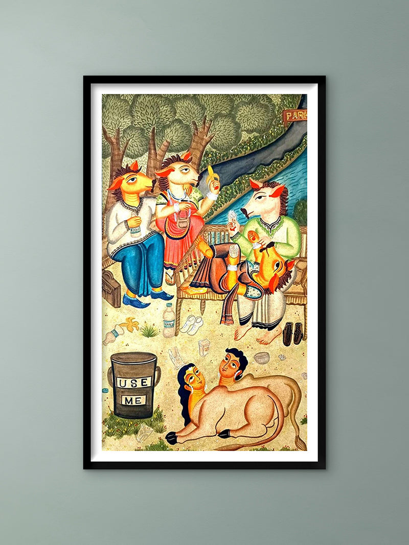 Shop Garden of Responsibility :Kalighat Art by Bapi Chitrakar