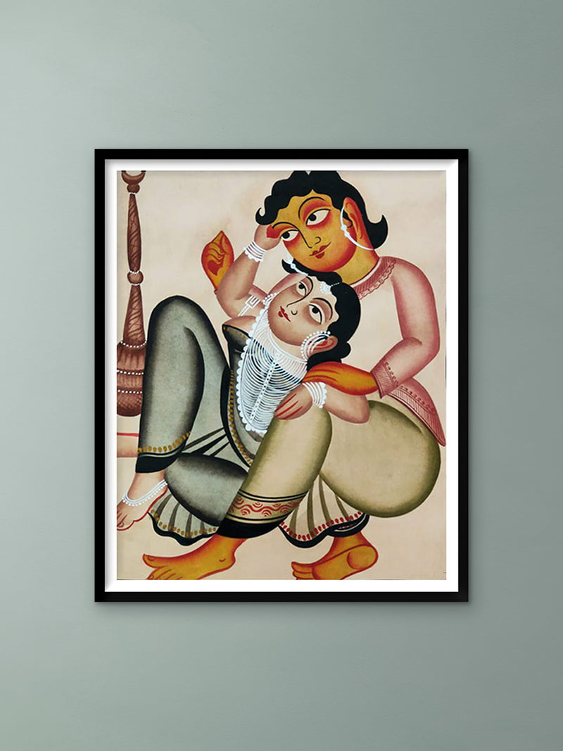 Shop Gentle Embrace: Kalighat Paintings by Bapi Chitrakar