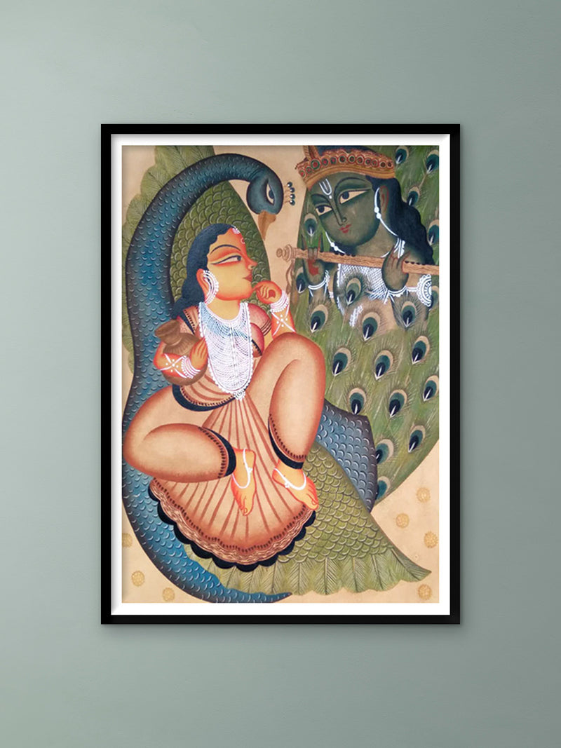 Shop Krishna's Radiance:Kalighat Art by Bapi Chitrakar