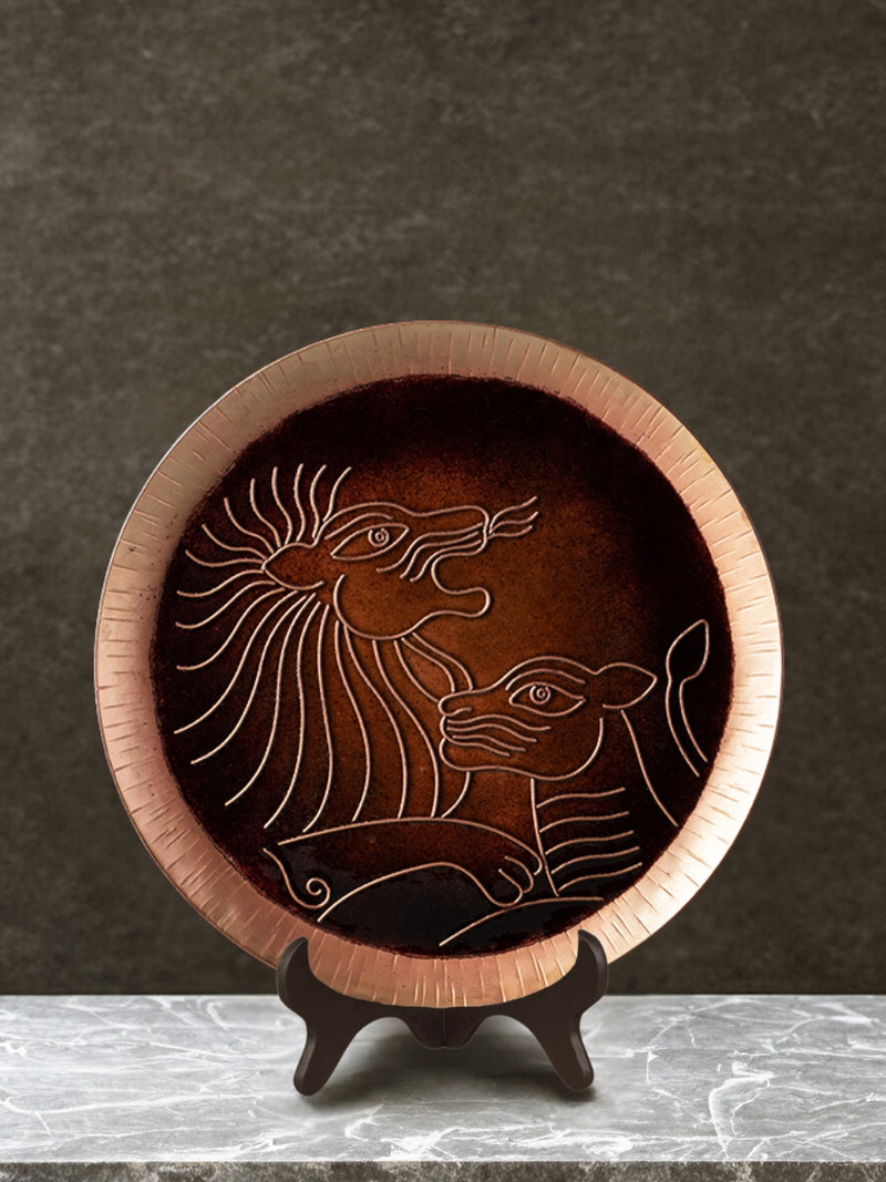 Shop Lion in Copper plate by Baaya