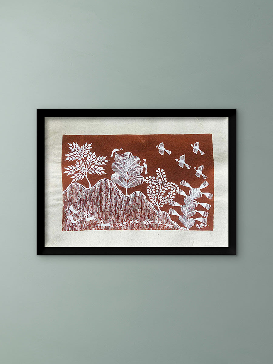 Shop Mountainside, Warli Art by Dilip Bahotha