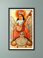 Shop Saraswati's Grace: Kalighat Art by Bapi Chitrakar