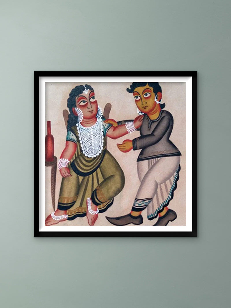 Shop Symphony of a couple: Kalighat Painting