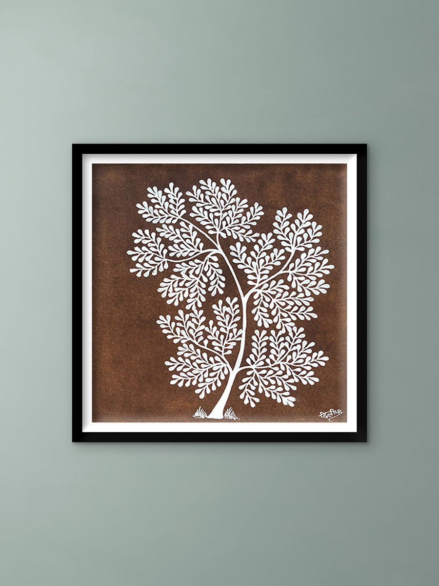 Shop Tree, Warli Art by Dilip Bahotha