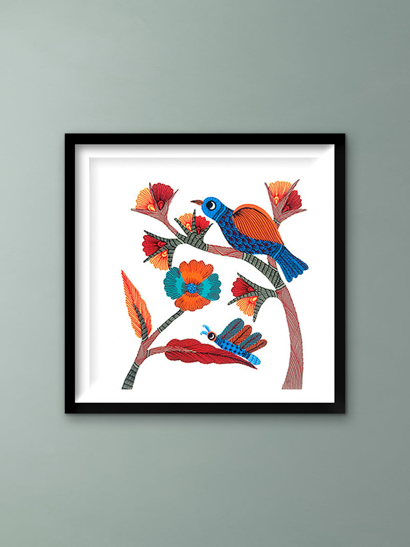 Bird In Gond by Kailash Pradhan for sale