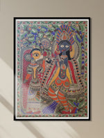 Shop Krishna playing with Radha in Nandan garden in Madhubani from Naina Creation