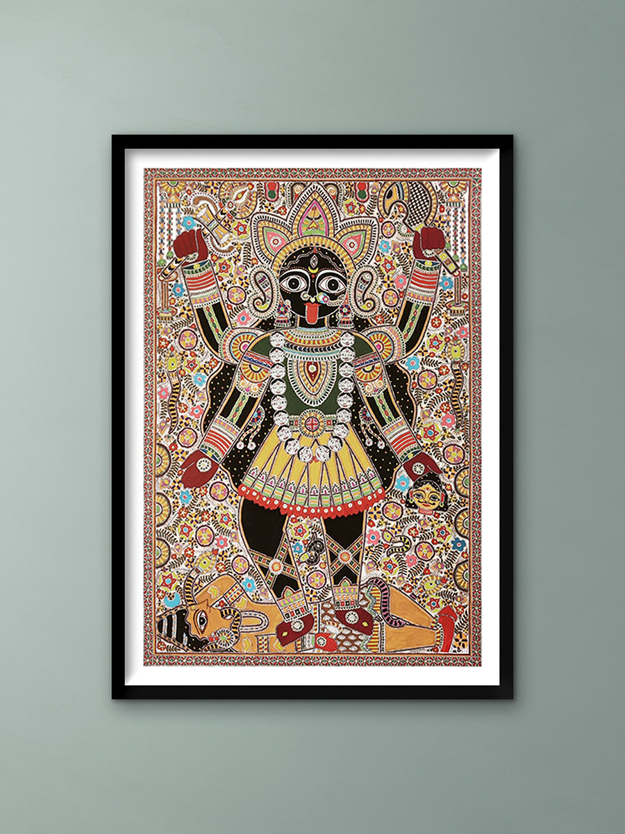 Maa Kali In Madhubani by Ambika Devi