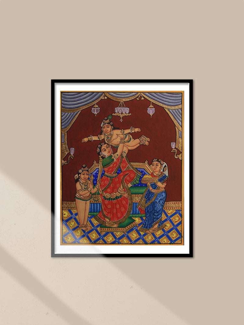 Shop Krishna's Playfulness with Yashoda In Mysore Tanjore By Dr. J Dundaraja