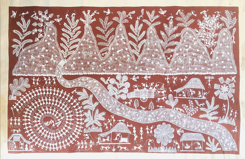 Buy Warli Civilization, Warli Art by Dilip Bahotha