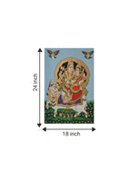 Chandrashekhara (Shiva) with Pavati seated on Nandi in Mysore Tanjore for sale