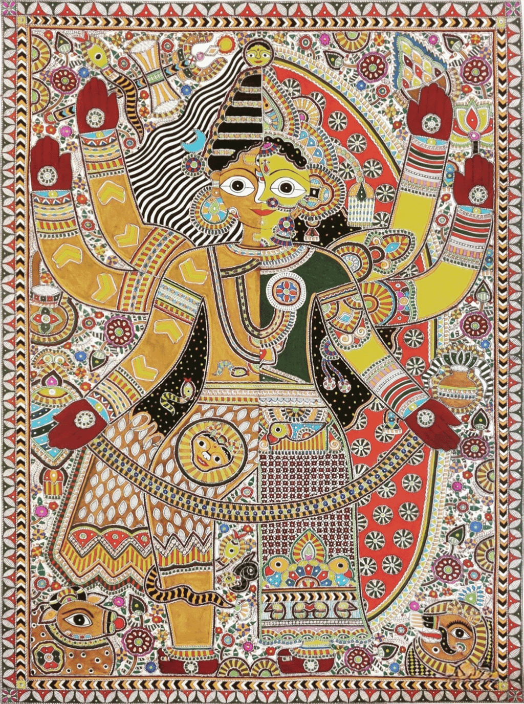 Purchase  Ardhnarishwar In Madhubani by Ambika Devi