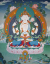 Order Awalokiteshvara: Thangka Painting by Krishna Tashi Palmo