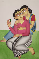 Babu and Bibi In Kalighat by Anwar Chitrakar painting for sale