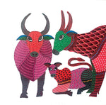 Cow and Calf in Gond by Kailash Pradhan