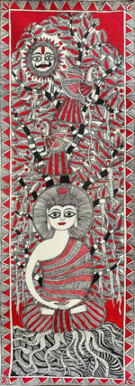 Purchase Enlightening of Buddha In Madhubani by Izhar Ansari