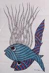 Fish In Gond by Manoj Tekam buy gond painting