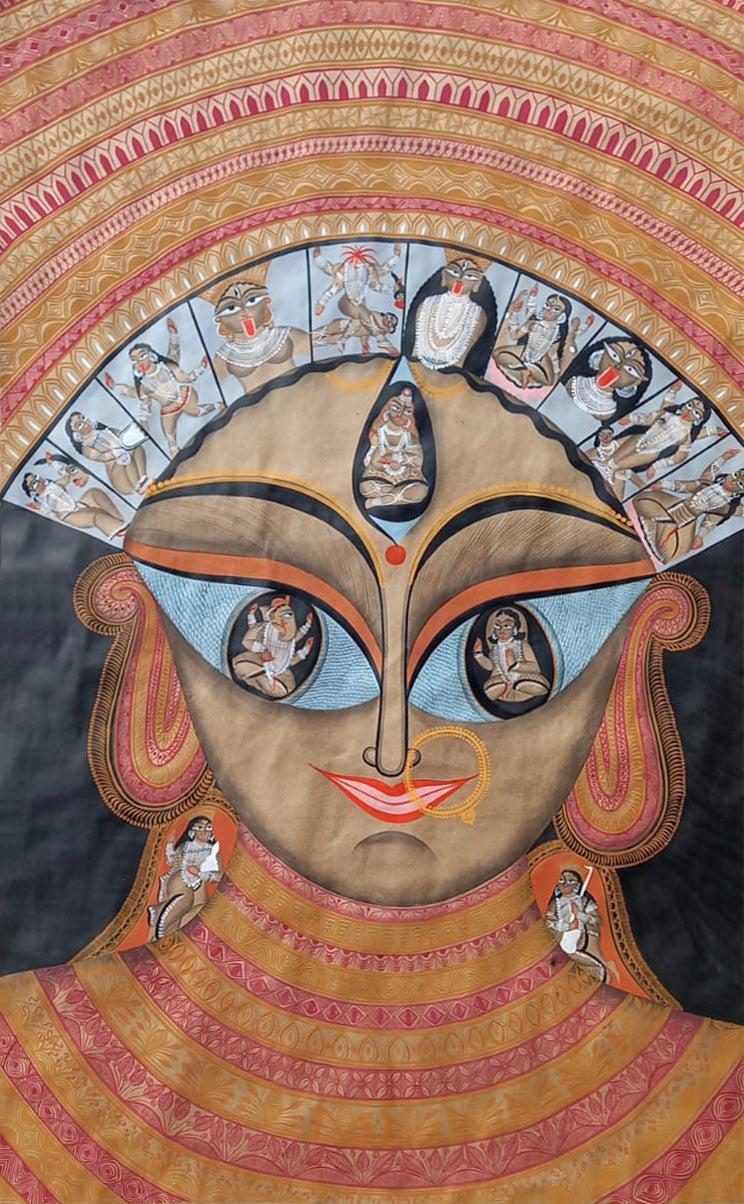 Purchase Goddess Durga In Kalighat by Sonali Chitrakar