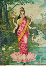 Order  Goddess Lakshmi In Oleograph by Raja Ravi Varma