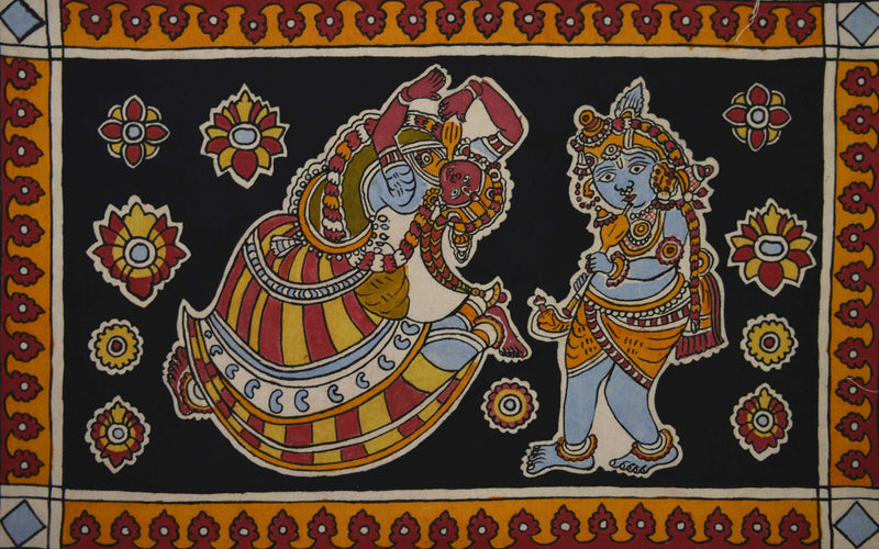 Buy Krishna and Radha in Kalamkari by K. Lakshminarayan