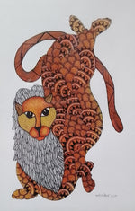 Lion In Gond by Manoj Tekam order