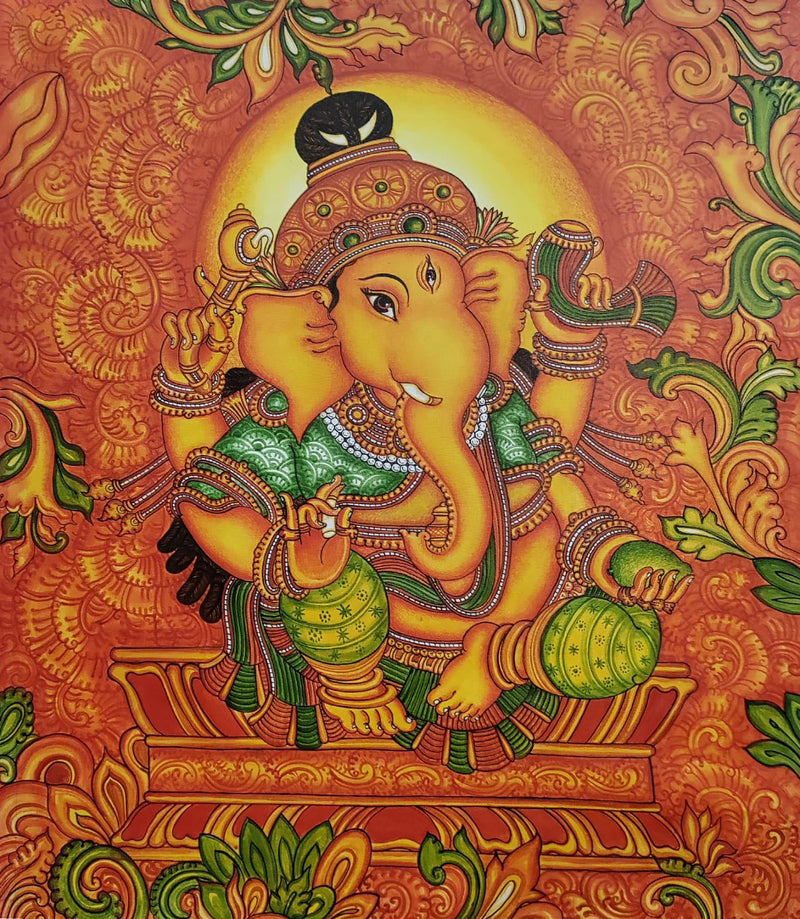 Buy Lord Ganesha In Kerala Mural by Adarsh