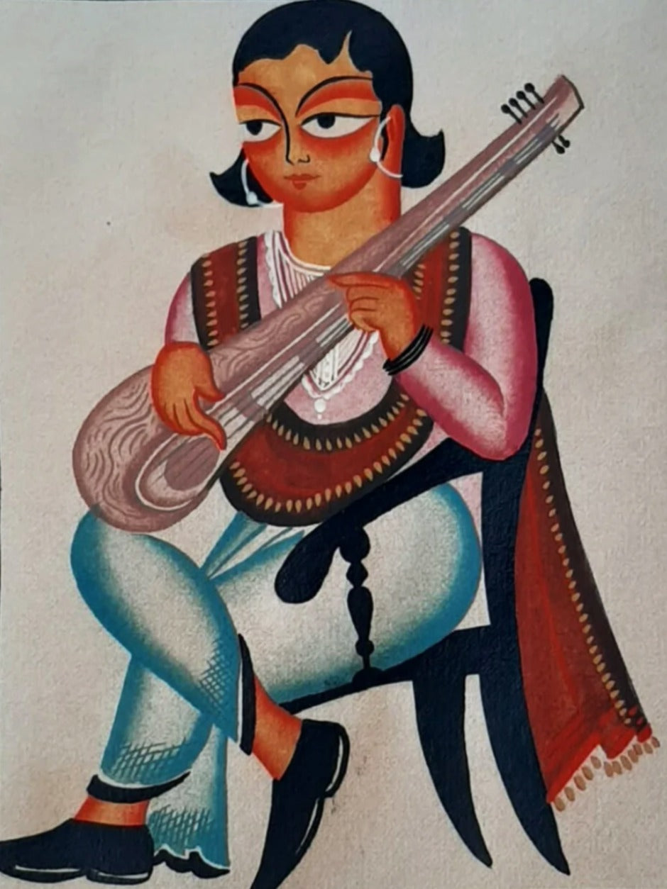 Buy Melodies of Musician: Kalighat Art by Bapi Chitrakar