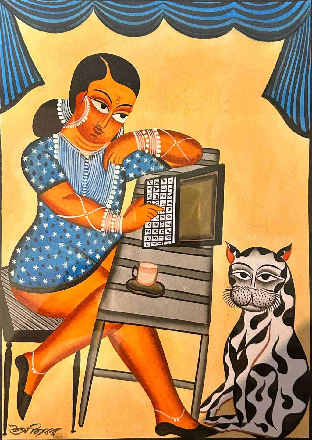 Buy Modern working women in Kalighat By Uttam Chitrakar