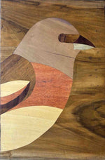 Sparrow in Wood Inlay by Mohan Kumar for Sale